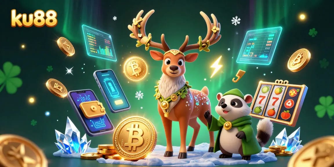 Play to win with ku88 as a Celtic druid stag and badger guide you through thrilling slot adventures.