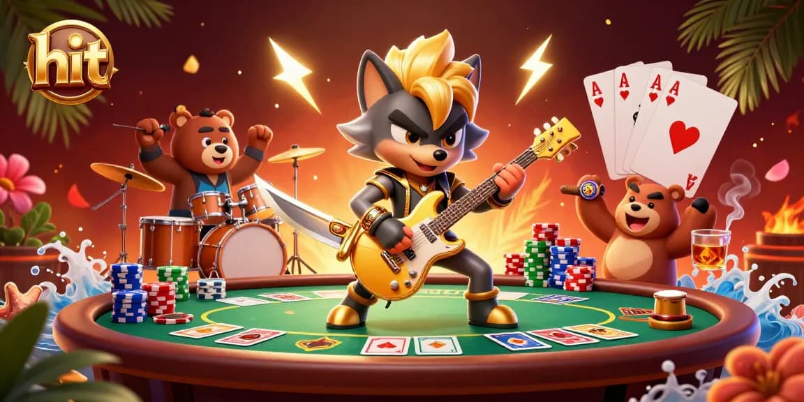 Experience the thrill of hit poker action with dramatic 3D characters on a vibrant casino stage