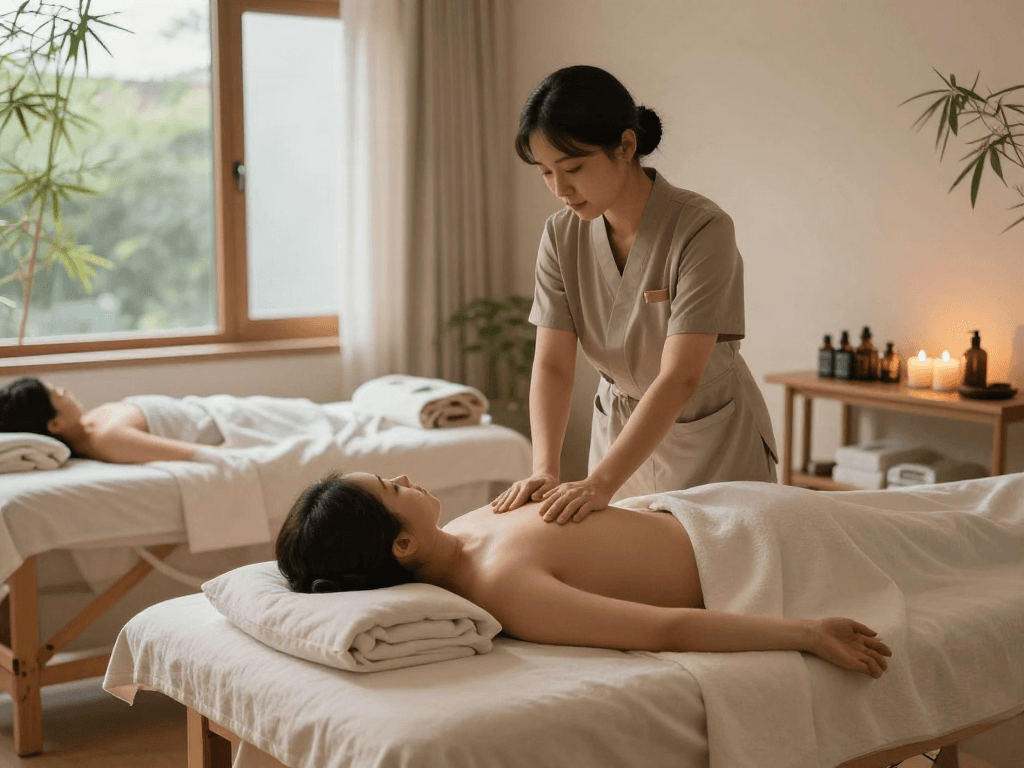 Experience serene 성남출장마사지 in a calming spa environment with soothing decor.