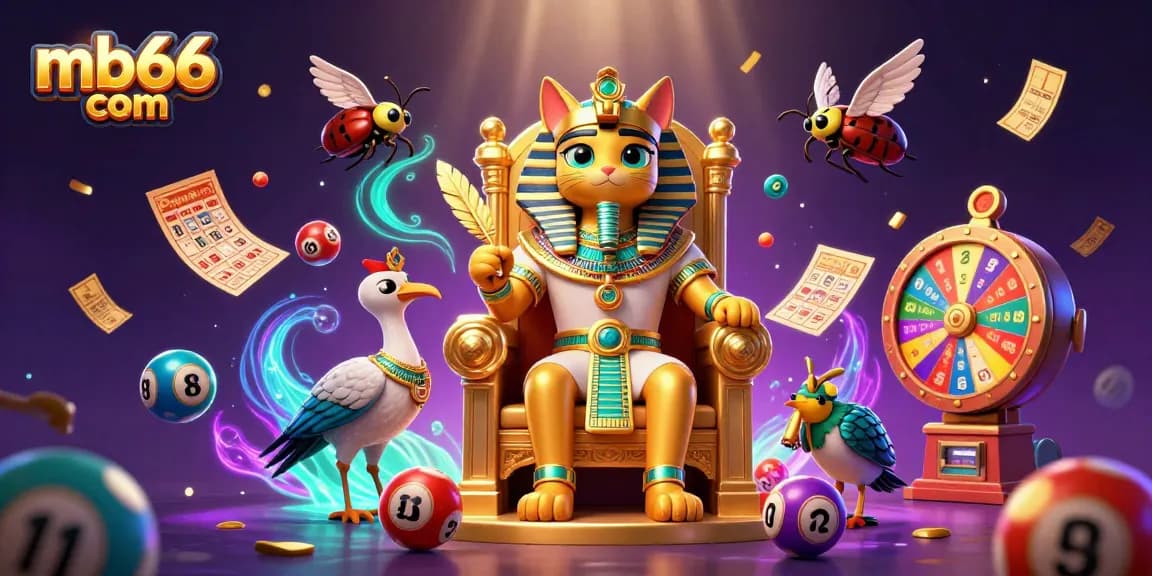 Experience thrilling wins at mb66 com with a vibrant 3D casino atmosphere showcasing lottery excitement.