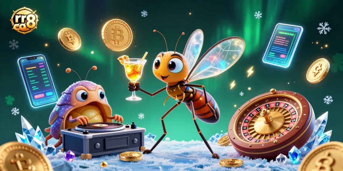 Experience thrilling games at rr 88 with vibrant casino characters and digital elements showcasing excitement in gambling.