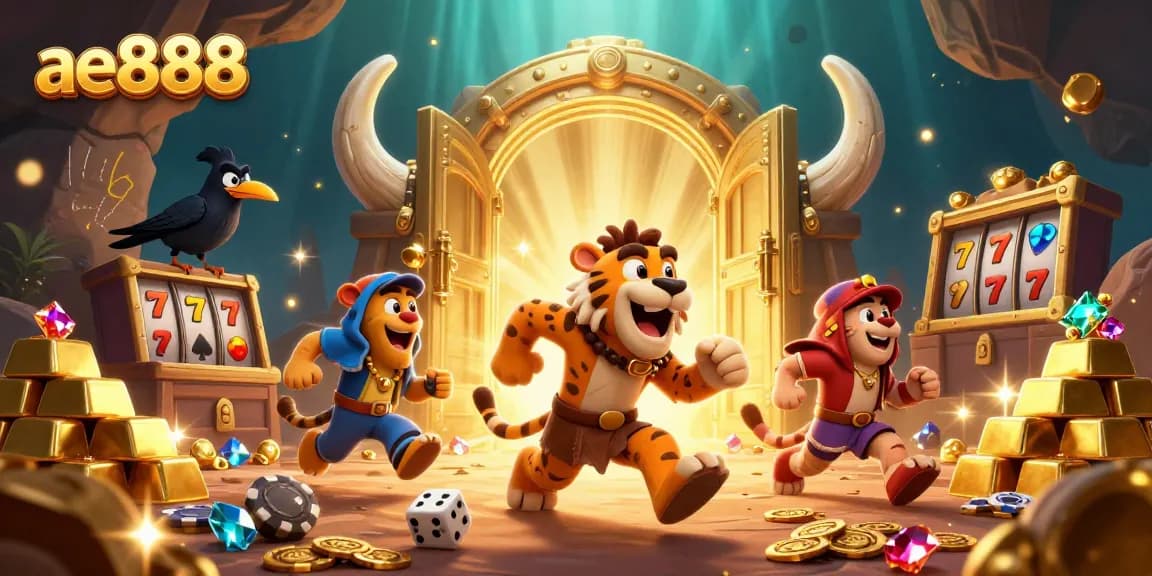 Experience the thrill of ancient gambling at ae888 with a dynamic 3D casino scene.