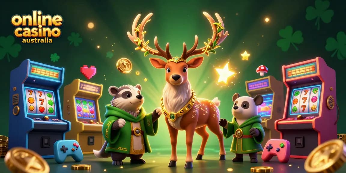 Engage with the vibrant scene of online casino Australia featuring characters and dynamic game elements.