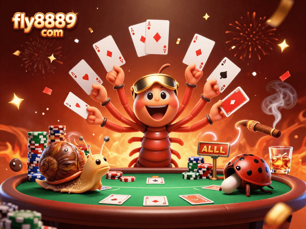 Experience winning with fly8889 com's lively poker scene featuring engaging characters and rich game elements.