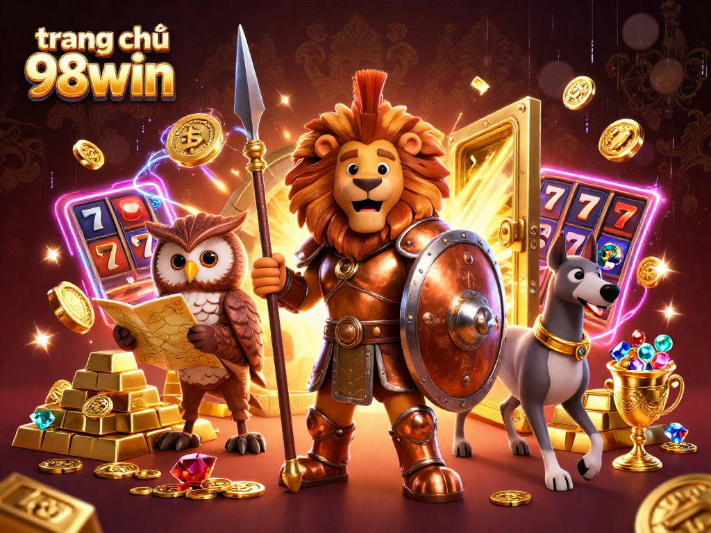 Engage in exciting gaming at trang chủ 98win with our dynamic casino scene showcasing thrilling elements.