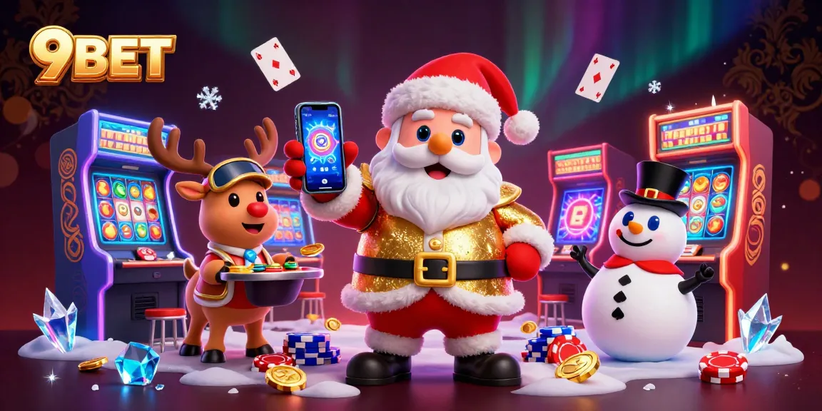 Experience the excitement of 9BET casino games, featuring vibrant characters and neon gameplay elements.