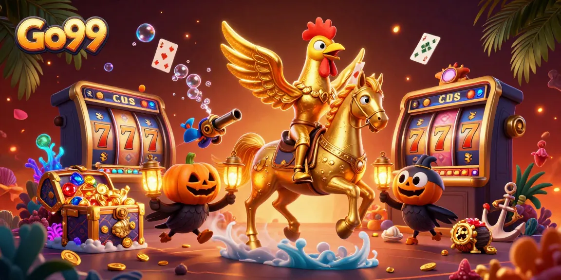 Experience thrilling victories with Go99 in this vibrant casino scene filled with action.