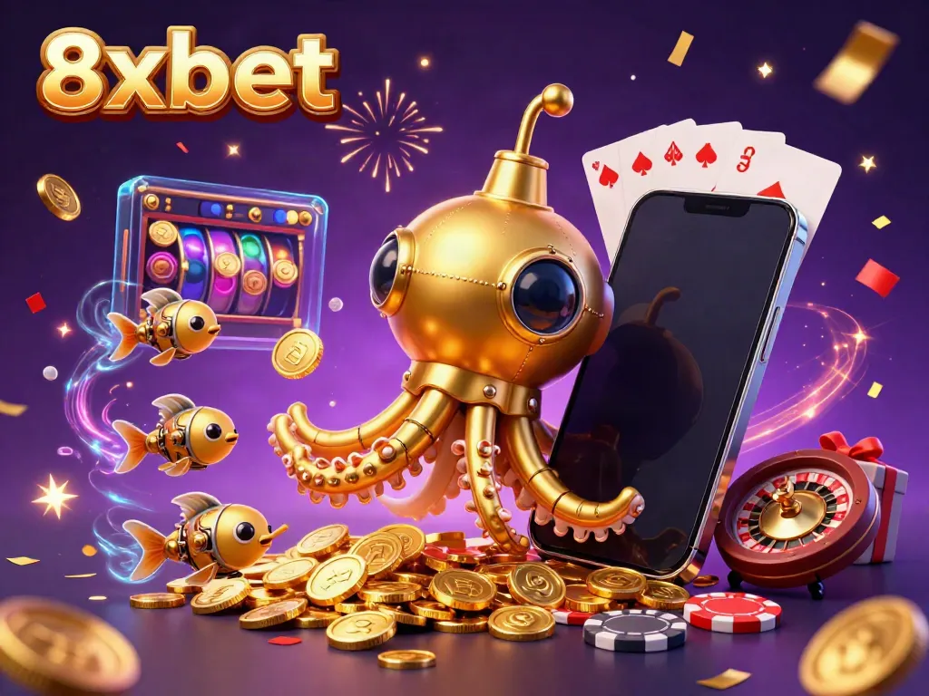 Experience thrilling gaming adventures with 8xbet's dynamic slot games amidst treasure-filled wonders.
