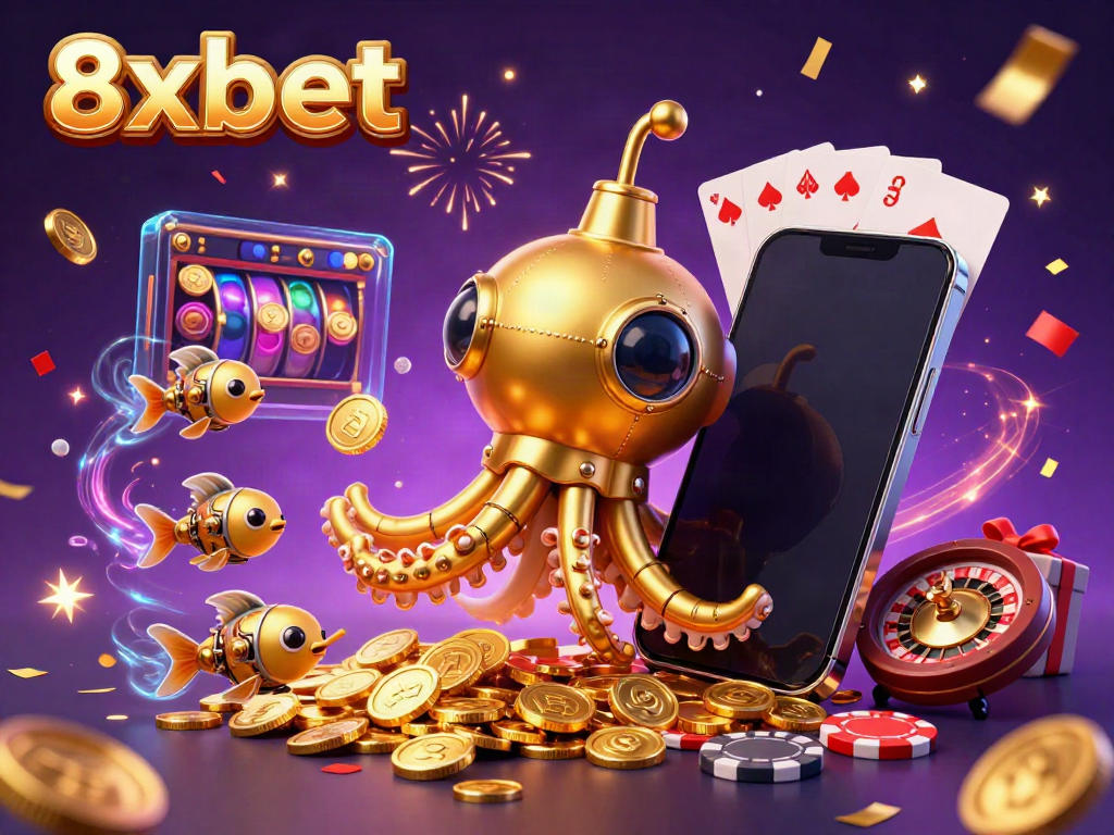 Experience thrilling gaming adventures with 8xbet's dynamic slot games amidst treasure-filled wonders.