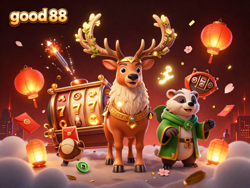 Experience the thrill of good 88 slots with dynamic 3D characters and vibrant casino elements.