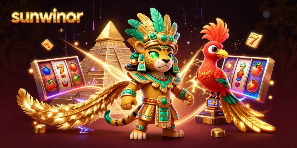 Engage with sunwinor's immersive slots and jackpot experience in a dynamic 3D casino scene.