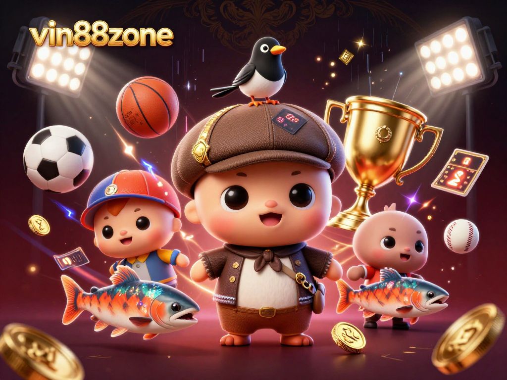 Experience thrilling gameplay with vin88zone: a vibrant casino scene featuring animated characters and dynamic elements.