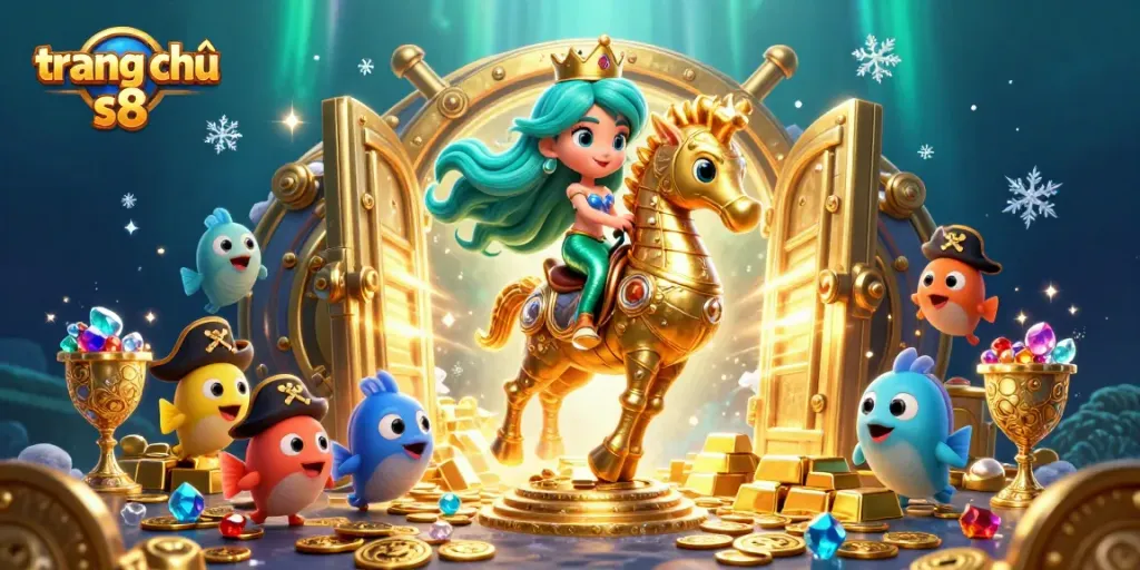 Experience excitement at trang chủ s8 with this vibrant mermaid casino adventure illustration.