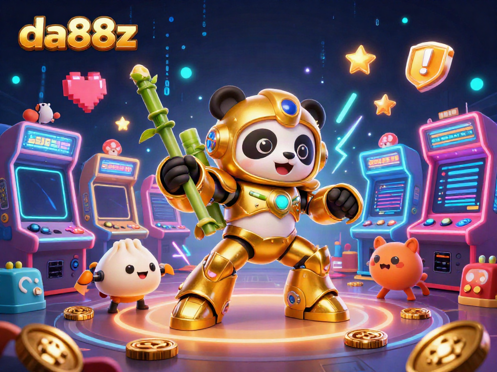 Experience thrilling gaming action at da88z with vibrant 3D characters and casino elements.