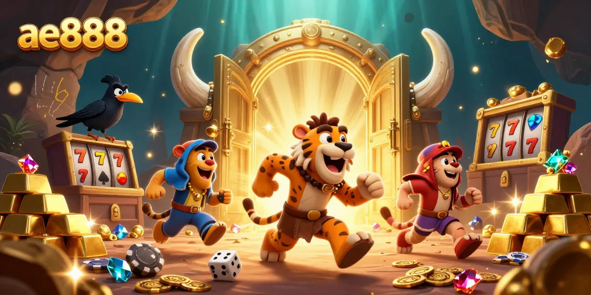 Experience the thrill of ancient gambling at ae888 with a dynamic 3D casino scene.