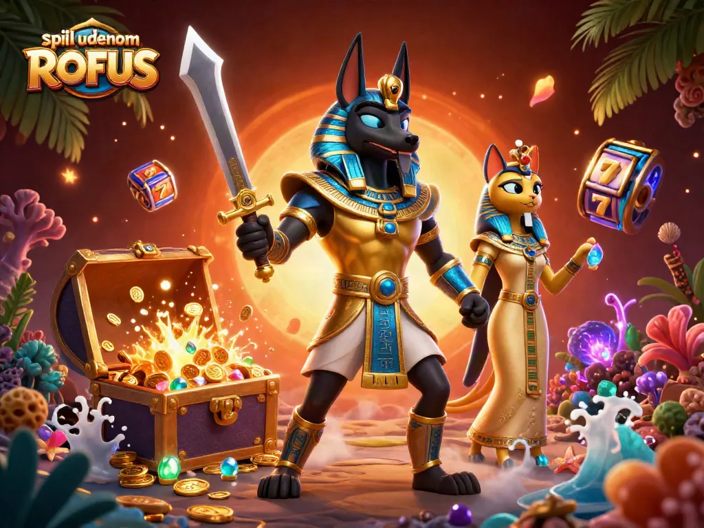Experience thrilling action with spil uden om ROFUS, featuring animated characters and dynamic casino elements.