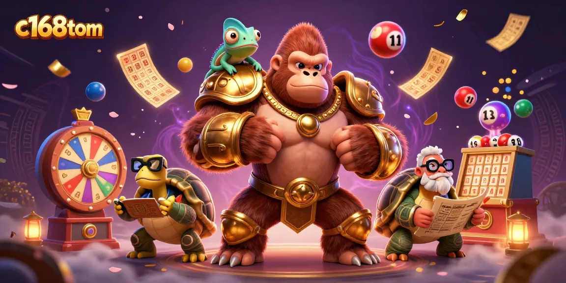 Join the excitement at c168tom, where colorful lottery elements and dynamic game characters create an energetic casino atmosphere.