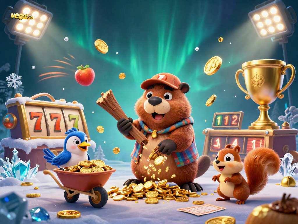 Experience the thrill of vegashero with a vibrant casino-themed 3D illustration featuring unique characters.