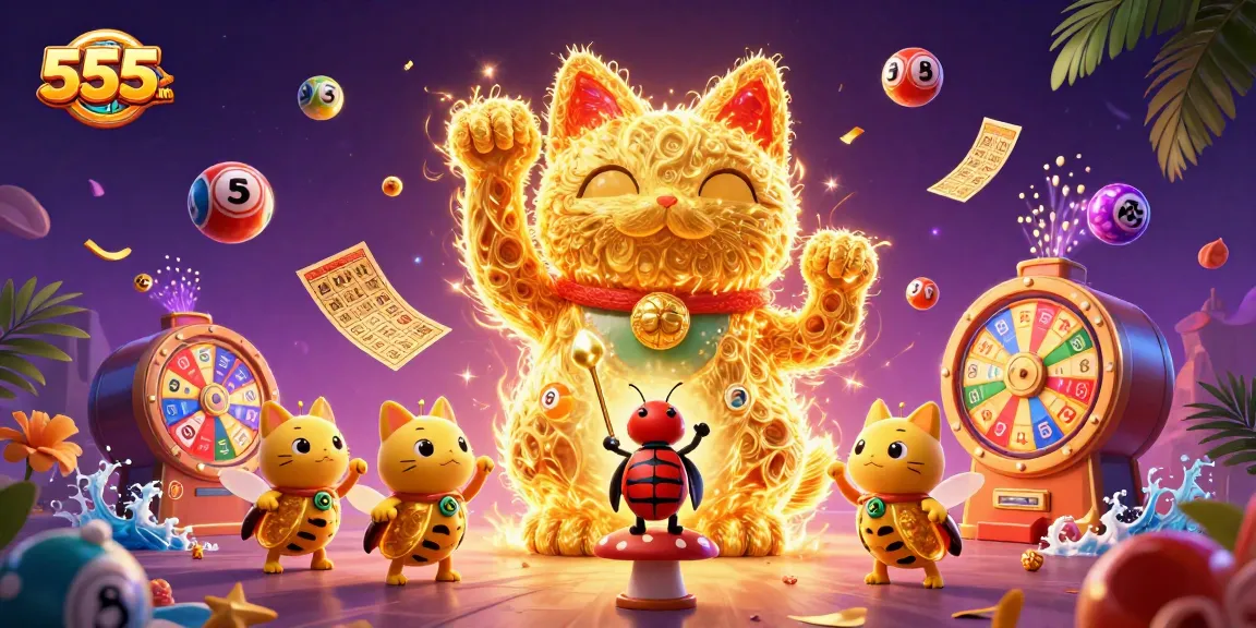 Experience the excitement at 555win with dynamic casino-themed characters and vibrant visuals.