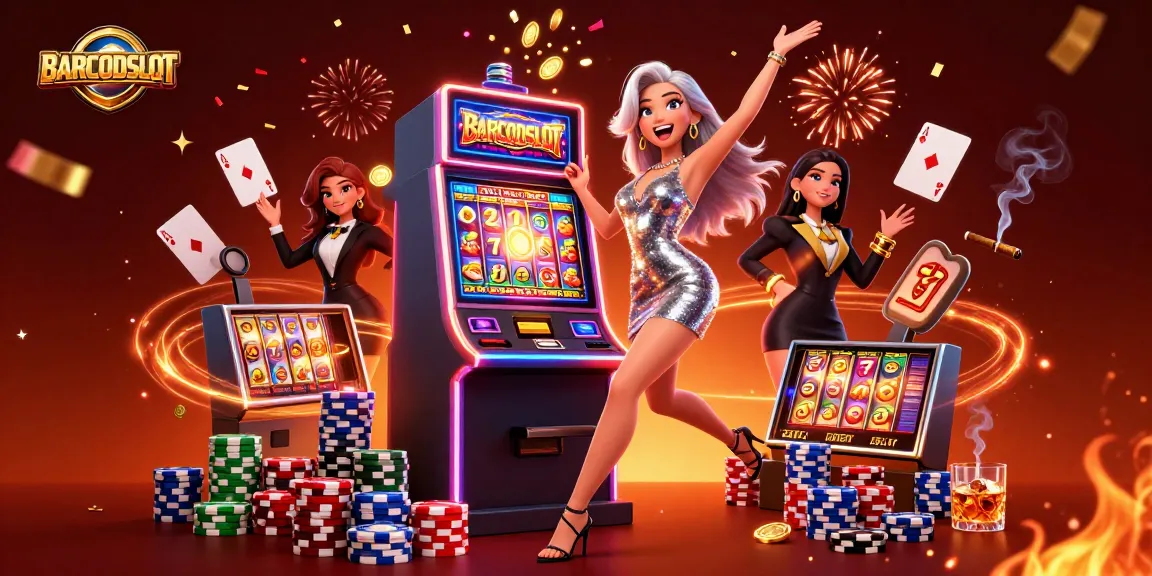 Experience excitement at BARCODESLOT with a celebratory scene of a jackpot win.
