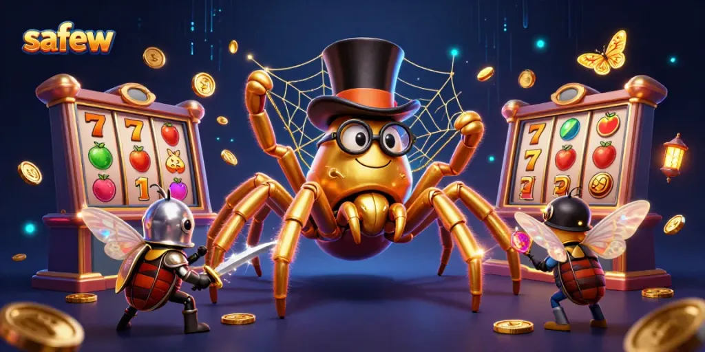 Experience safew's secure gaming world with engaging characters in an immersive casino setting.