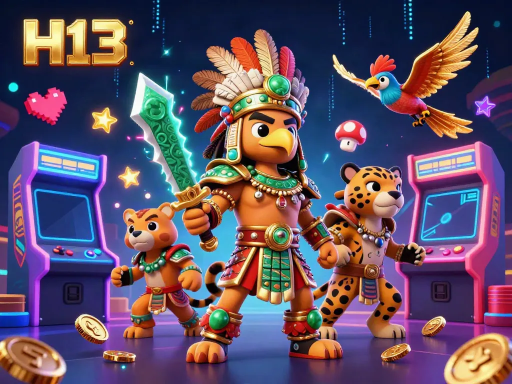 Engage in thrilling gameplay with the vibrant H13 themed 3D casino experience.