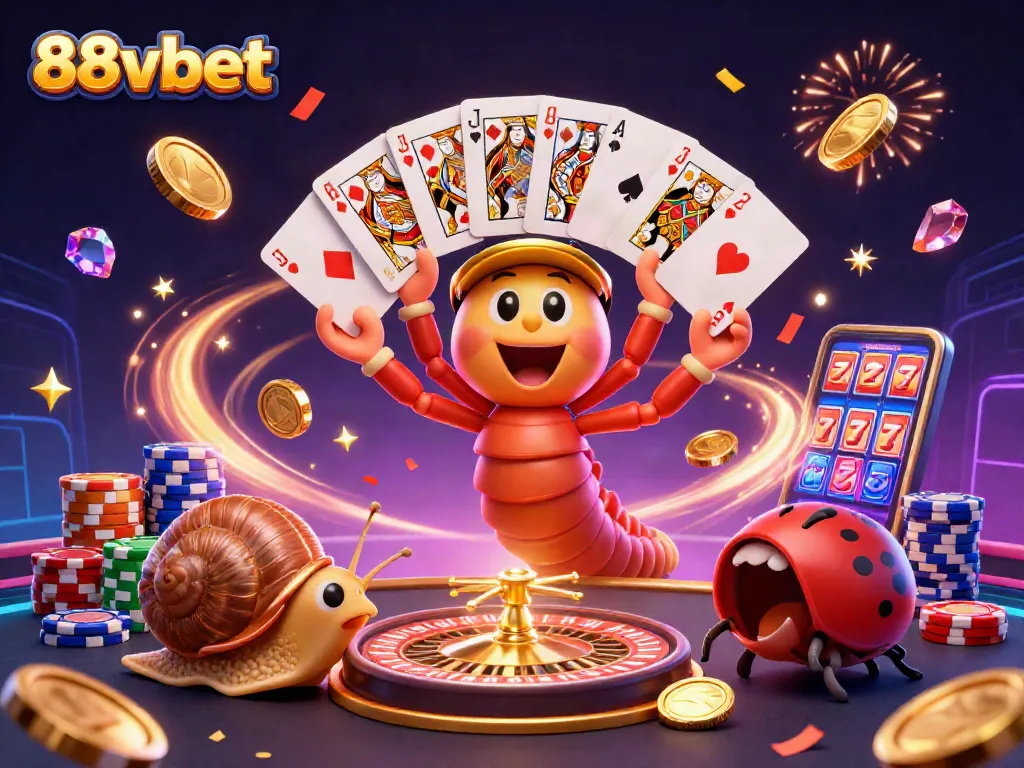 Experience high-stakes thrills with 88vbet's animated casino scene featuring dynamic characters and vibrant gameplay.
